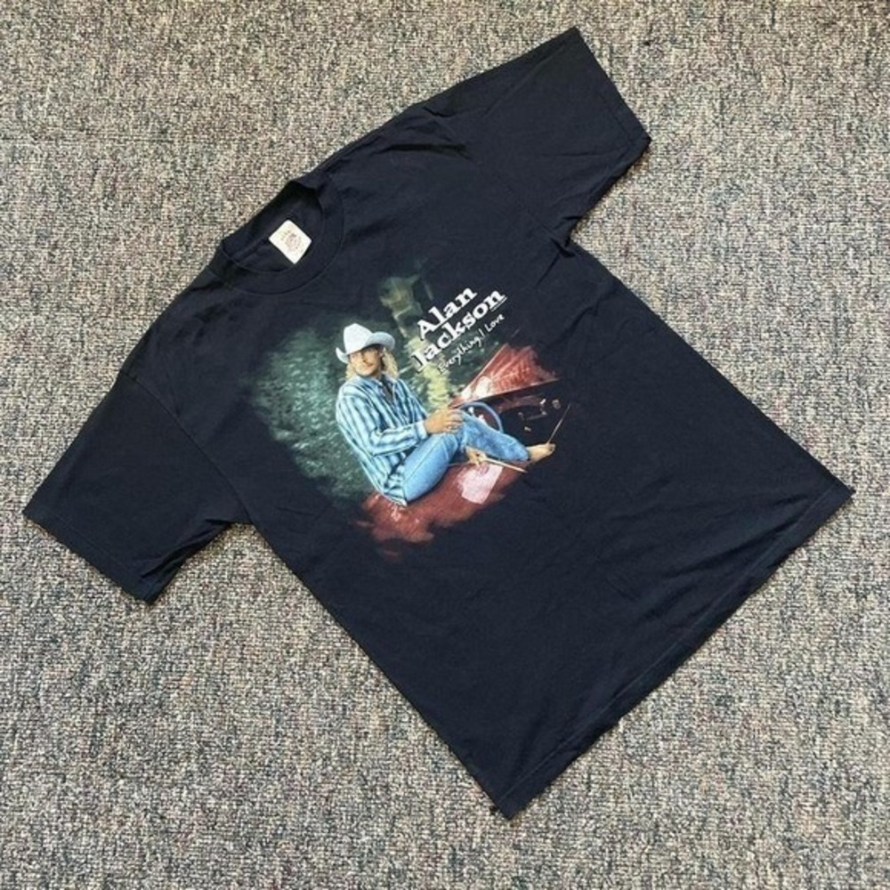 Vintage‎ 1996 Alan Jackson Everything I Love Tour T-Shirt Black XL Single Stitch
